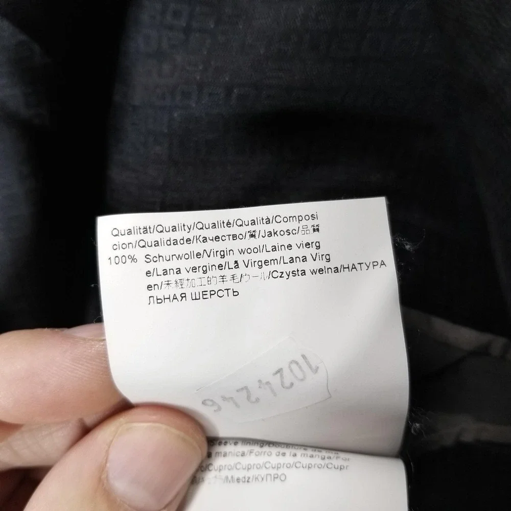 Hugo Boss Blazer Mens 42L Black Super 100‎ Wool Sport Jacket Two Button